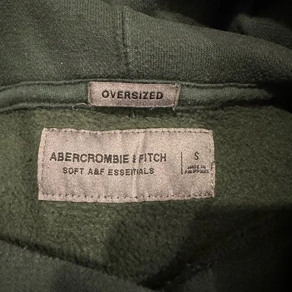 Abercrombie & Fitch oversized soft essentials Forest Green Hoodie - Picture 4 of 6